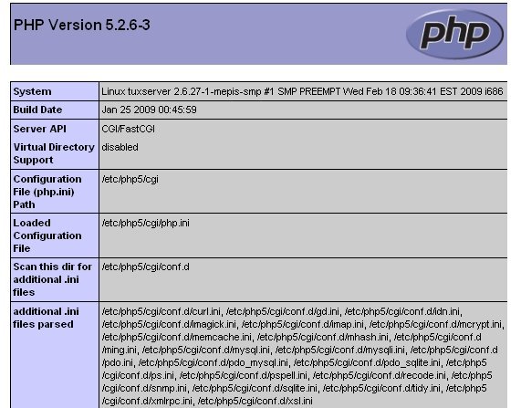 Información de PHP