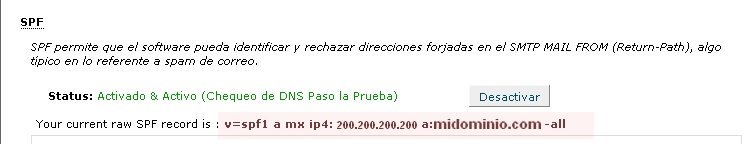 Vista de SPF