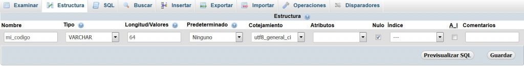 Añadir nuevos campos en productos Virtuemart 4 Columna mysql