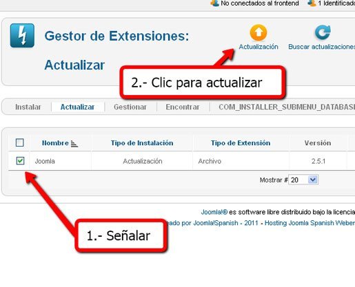 Ejecutar actualzación