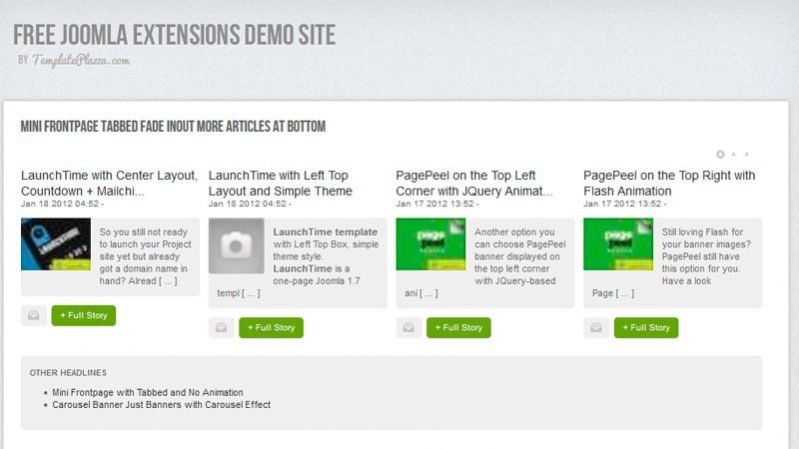 Modulo joomla! Mini FrontPage