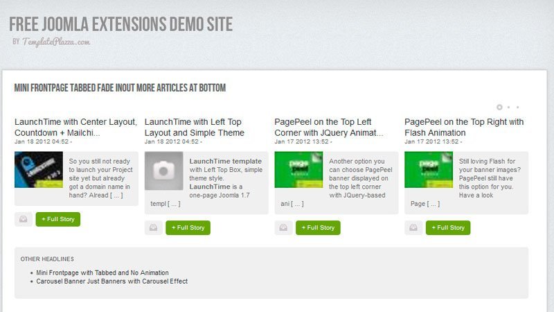 Modulo joomla! Mini FrontPage Modulo joomla! Mini FrontPage