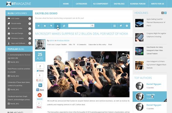 Template Magazine Blog Joomla 3.x Template Magazine Blog Joomla 3.x