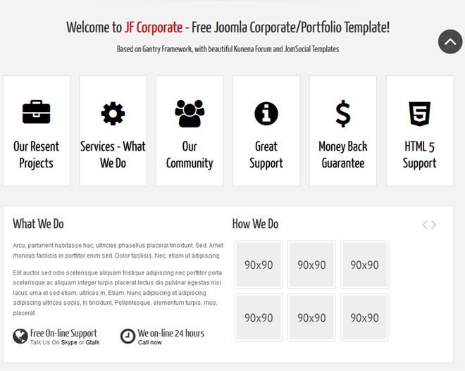 Pagina de inicio Template Corporate Pagina de inicio Template Corporate