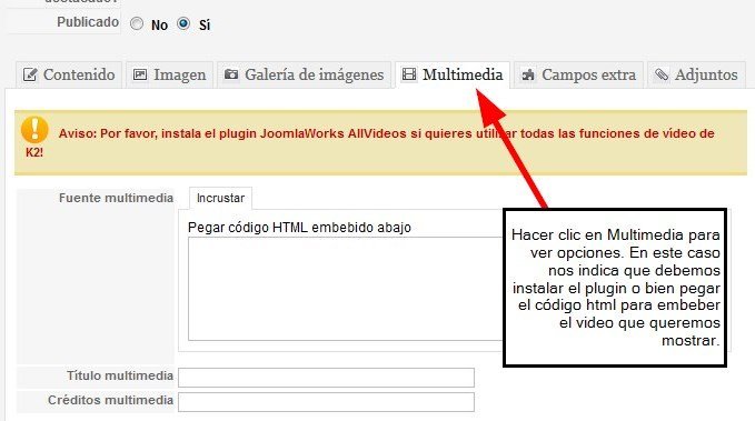 SIN el plugin Allvideo joomla