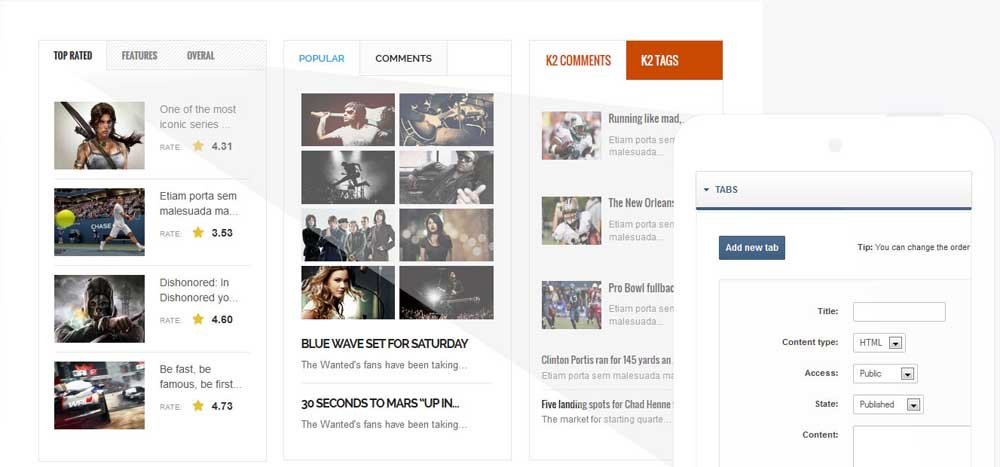 Gavick | 3 Módulos Joomla! 3 Tabs Gk5