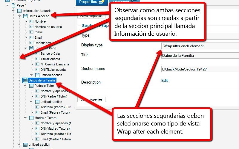 Secciones segundarias Breezingfrmas
