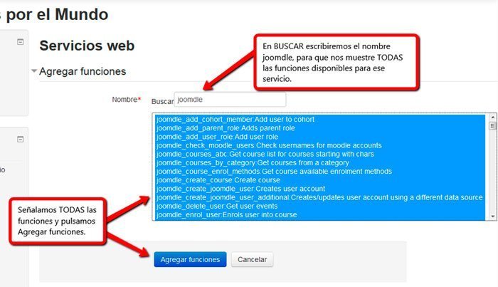 Agregar funciones a usuario joomdle Agregar funciones a usuario joomdle