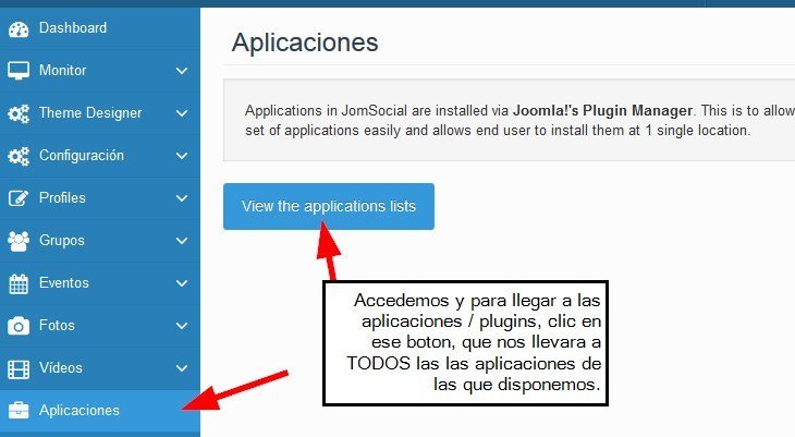Aplicaciones Jomsocial