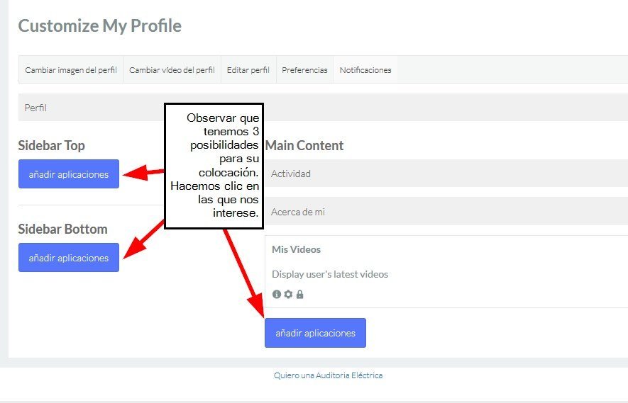 Posición de los plugins dentro del perfil