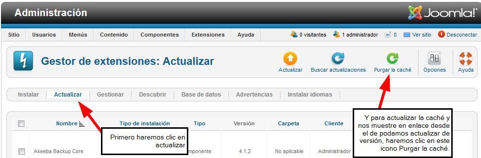 Purgar cache para actualizar Purgar cache para actualizar