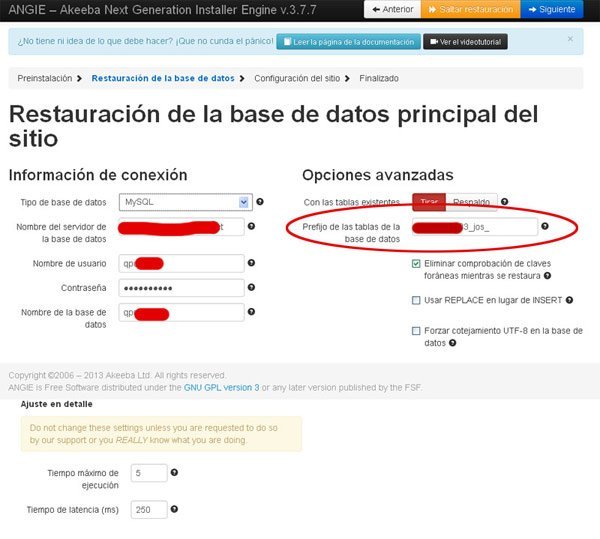 Akeeba Restore conexion Base datos Akeeba Restore conexion Base datos