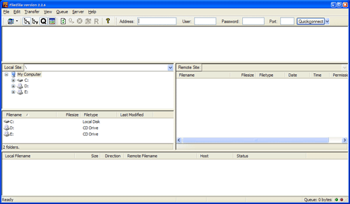 Inicio Filezilla