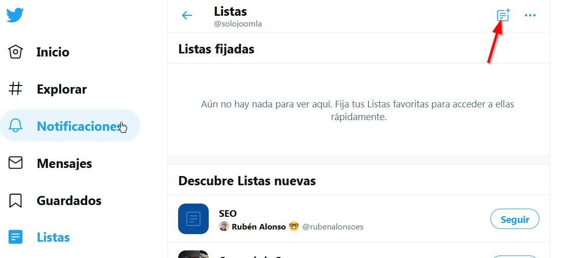 Como Instalar el Widget Twitter en Joomla 3 Lista nueva Twitter